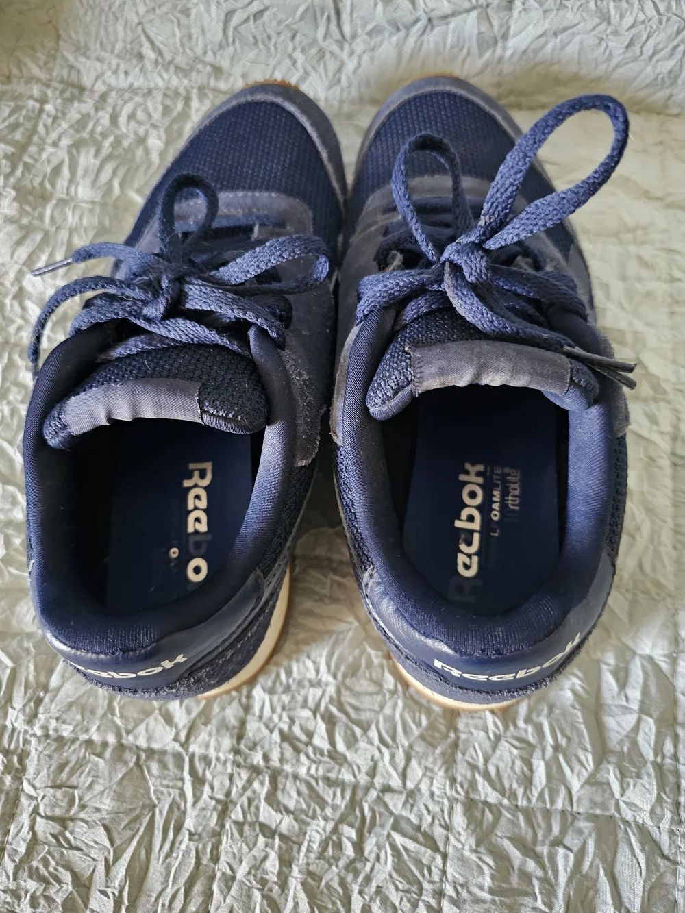 Reebok Classic Leather Women's Navy Sneakers with Gum Outsole